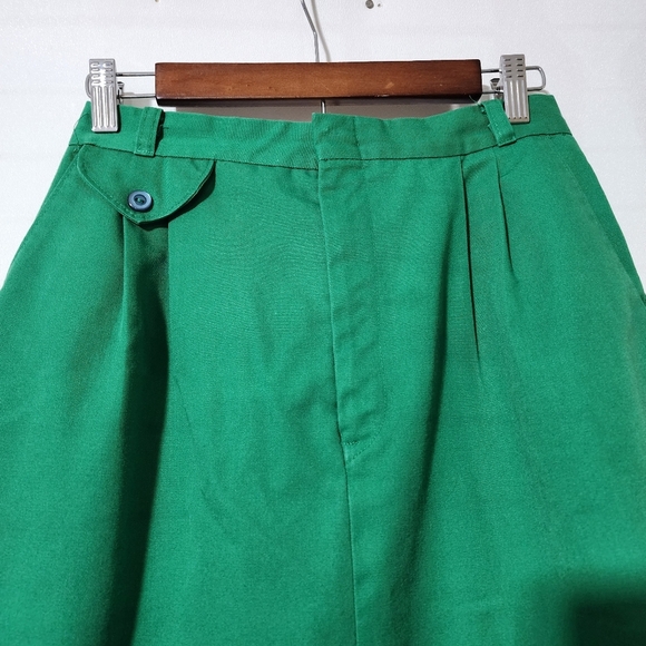 Vintage silver unicorn Kelly Green midi a line skirt - Picture 3 of 6